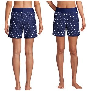 NWOT Lands End Swim shorts polka dot